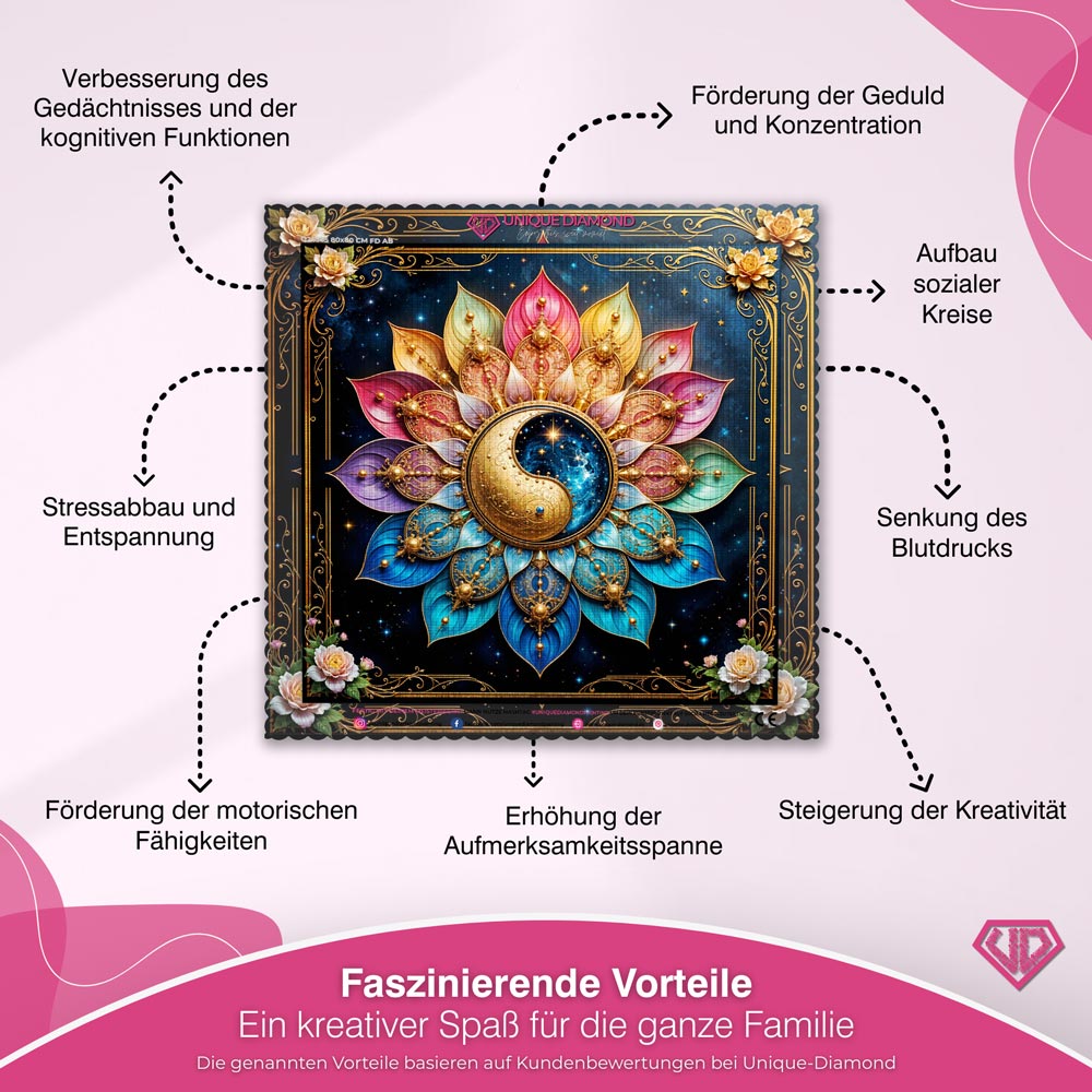 5D Diamond Painting – Kosmisches Yin und Yang Unique-Diamond