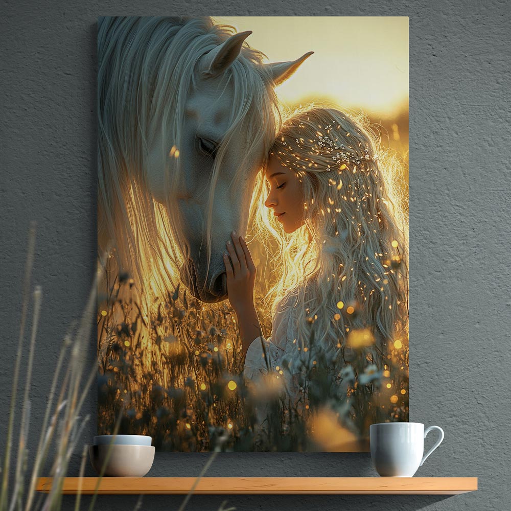 5D Diamond Painting mit AB Effekt – Lichtspiel der Freundschaft, Unique-Diamond