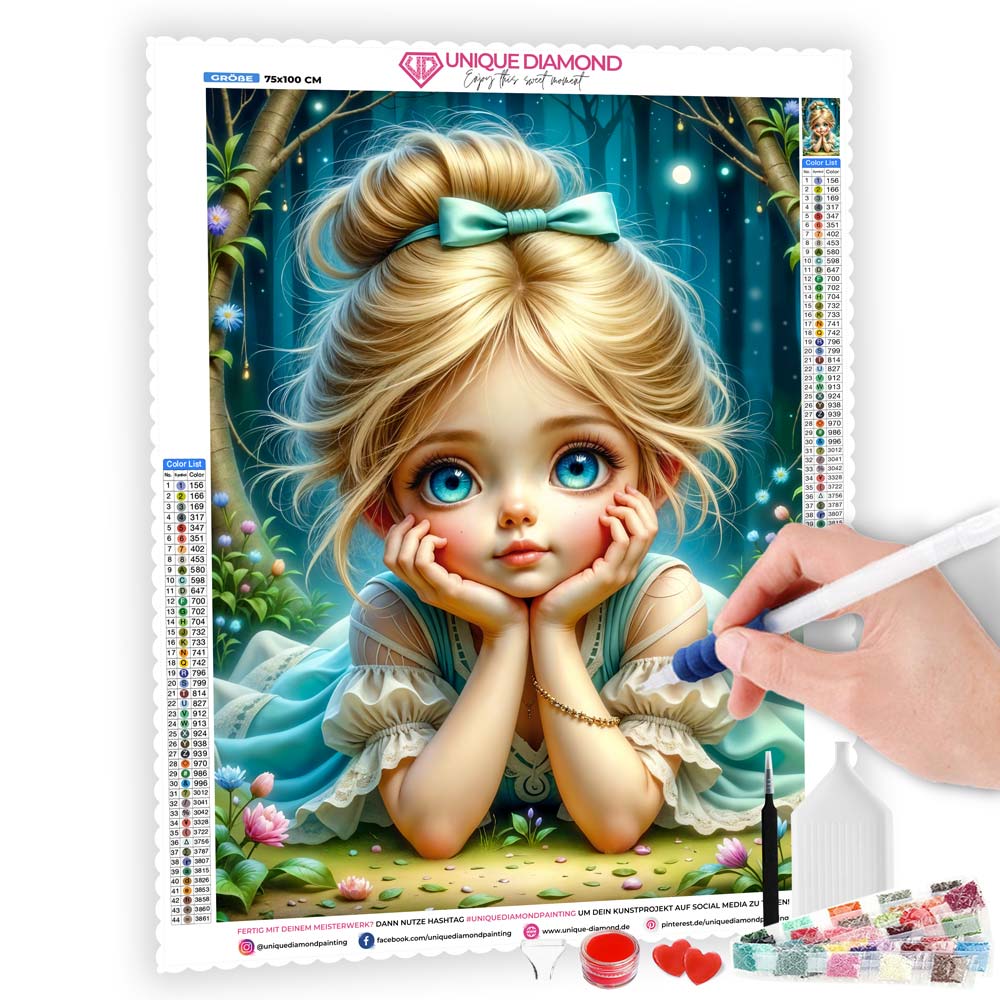 5D Diamond Painting mit AB-Effekt – Märchenhafte Träume, Unique-Diamond