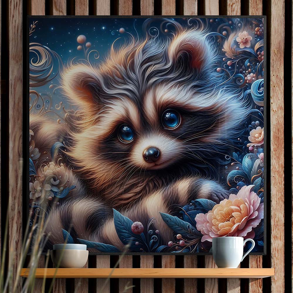 5D Diamond Painting mit AB-Effekt – Mondscheinträumer mit 100 Farben, Unique-Diamond