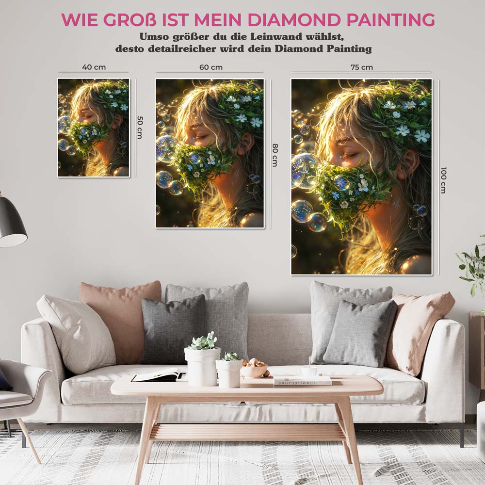 5D Diamond Painting mit AB Effekt – Natürliche Eleganz im Sonnenlicht, Unique-Diamond
