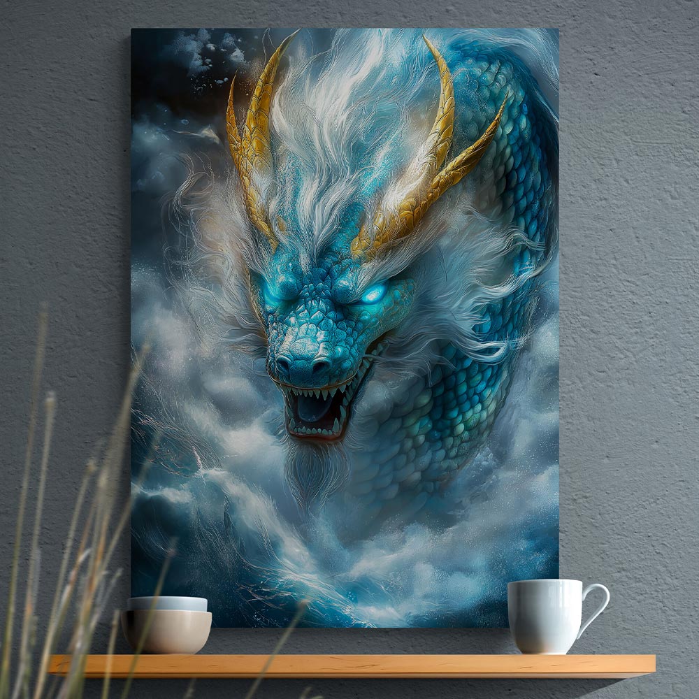 5D Diamond Painting mit AB Effekt – Sturmdrache, Unique-Diamond