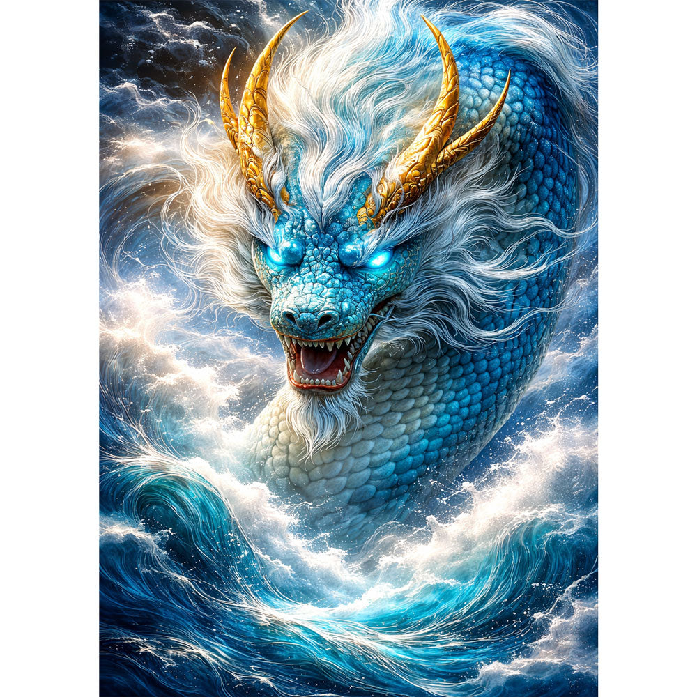 5D Diamond Painting – Sturmdrache Unique-Diamond