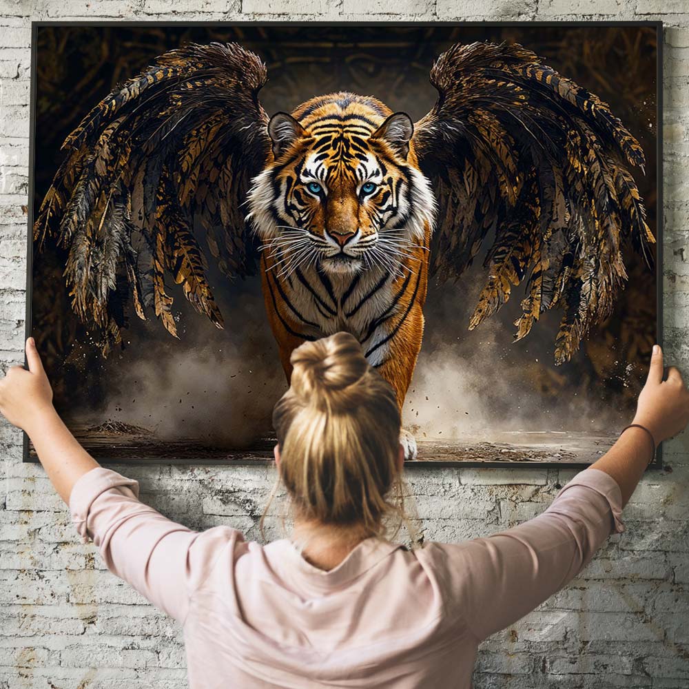 5D Diamond Painting – Tiger mit Flügeln der Macht Unique-Diamond