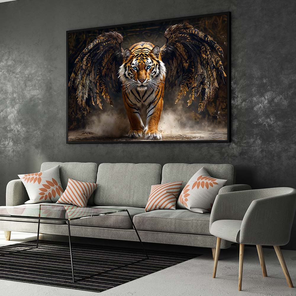 5D Diamond Painting – Tiger mit Flügeln der Macht Unique-Diamond
