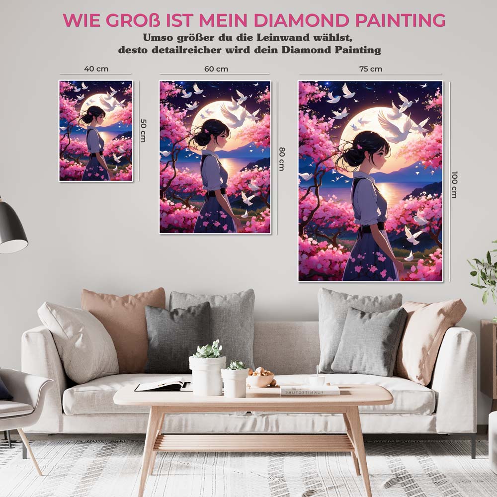 5D Diamond Painting AB Steine Abendstunden, Unique-Diamond