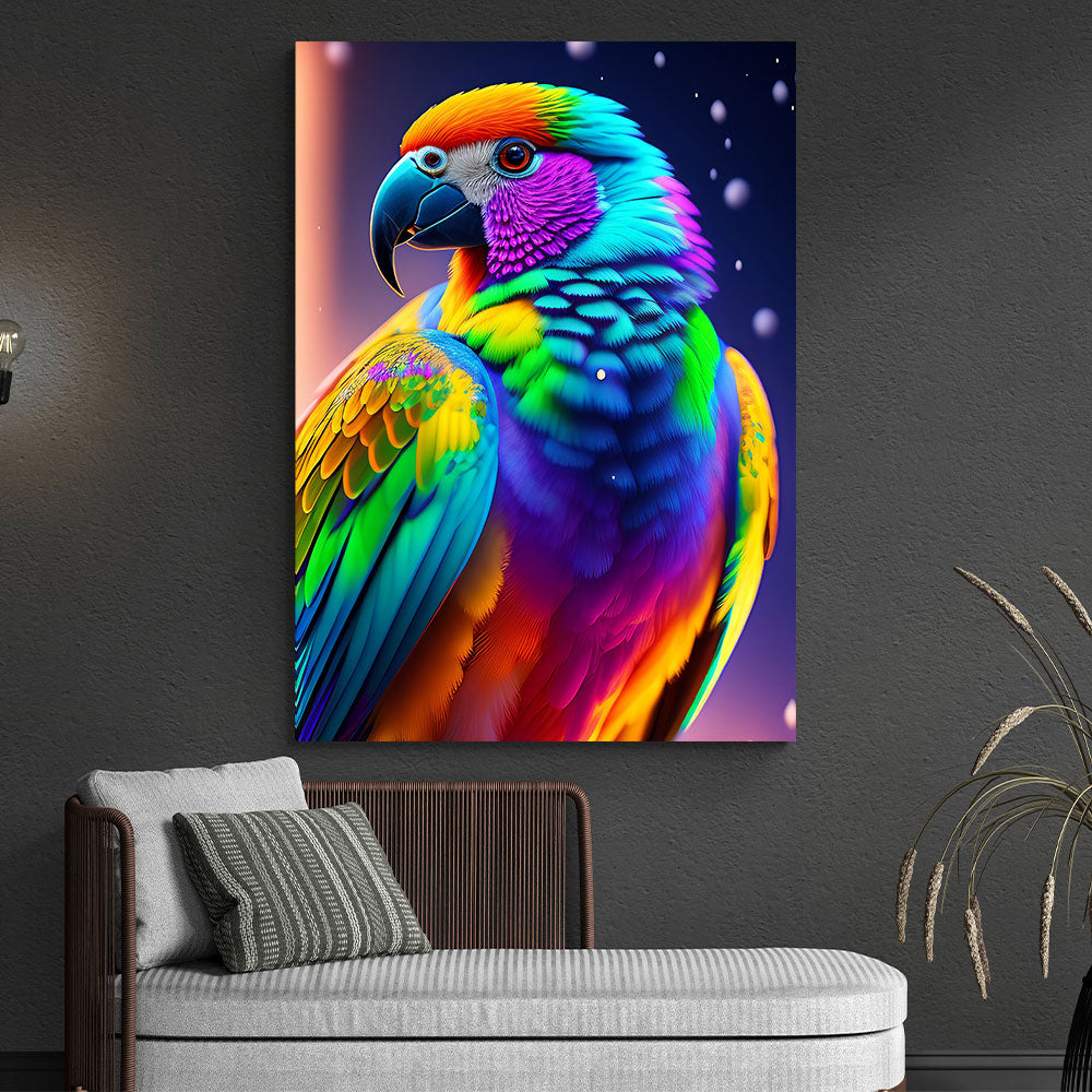 5D Diamond Painting AB Steine Colorful Parrot, Unique-Diamond