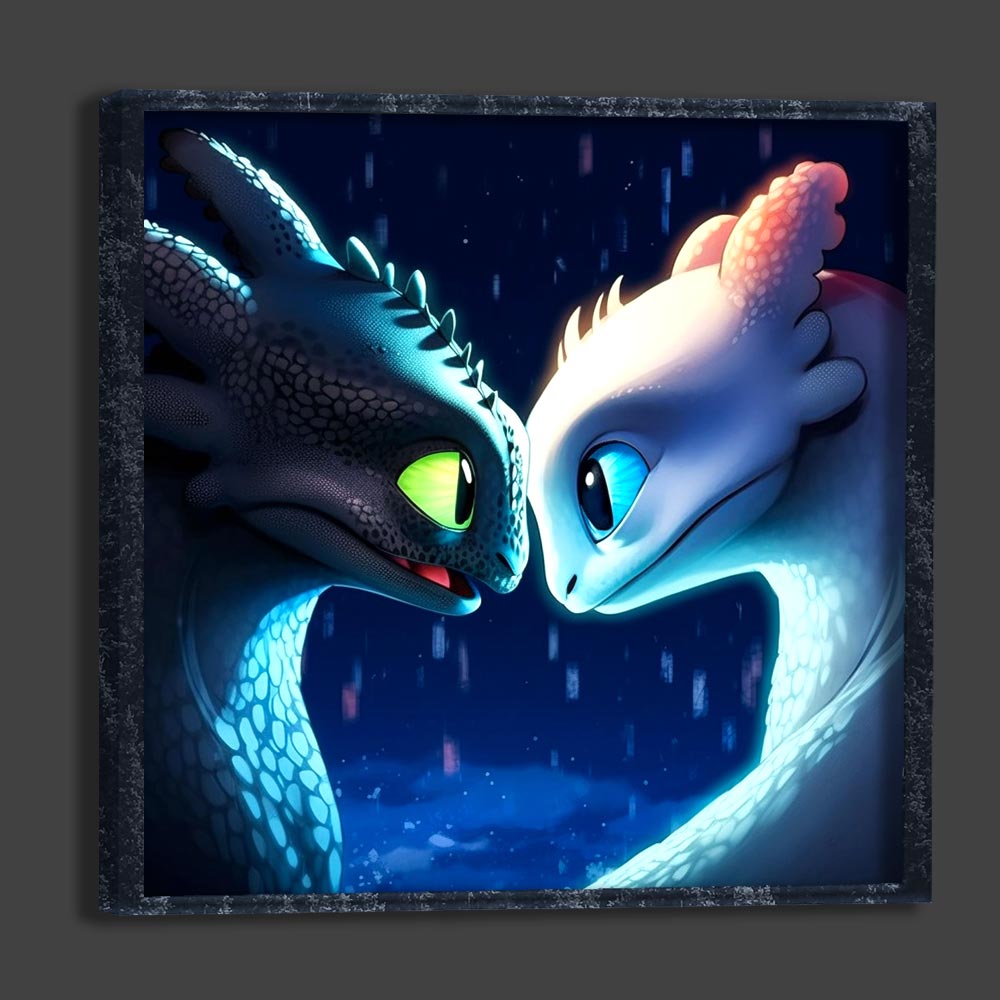 5D Diamond Painting AB Steine Dragon Love, Unique-Diamond