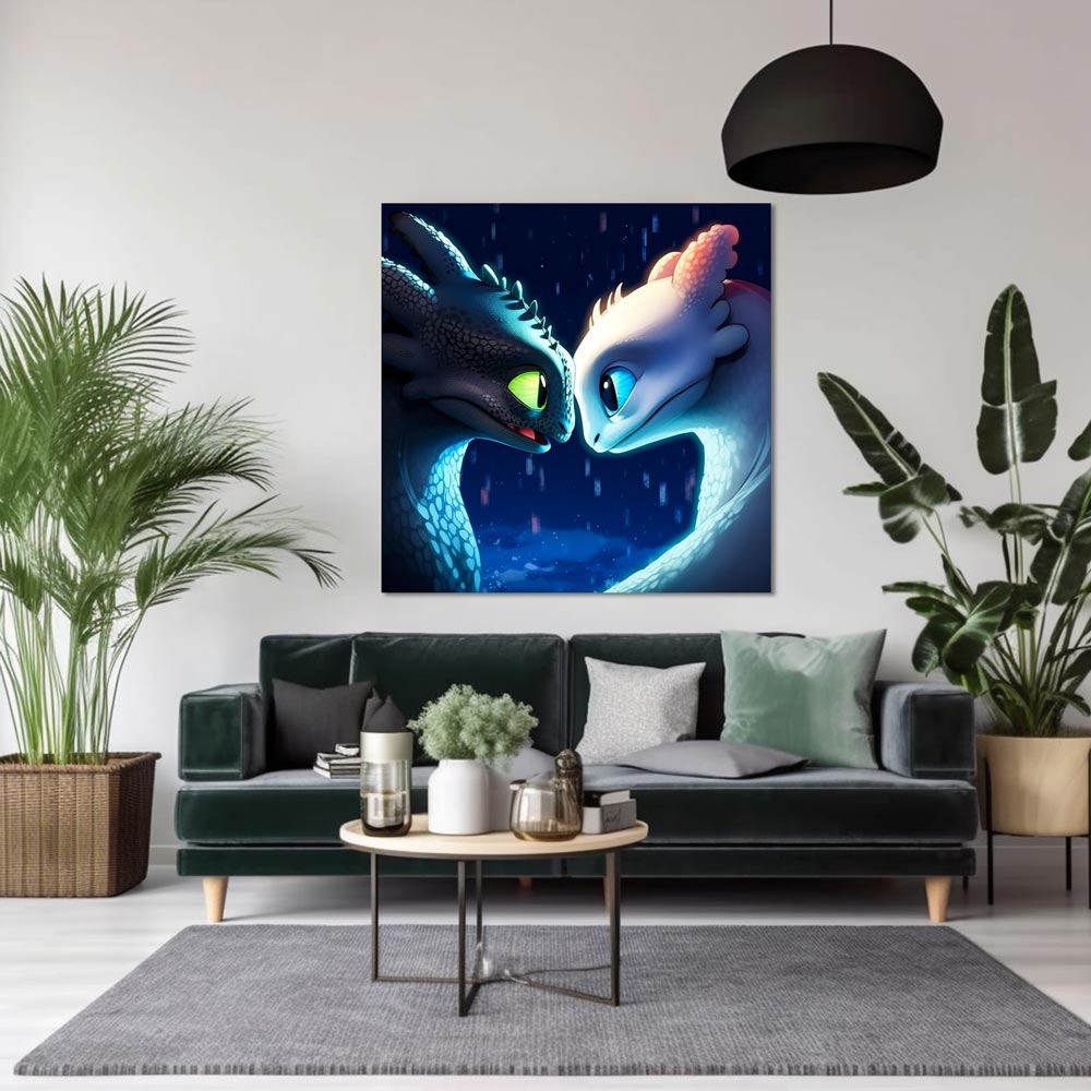 5D Diamond Painting AB Steine Dragon Love, Unique-Diamond