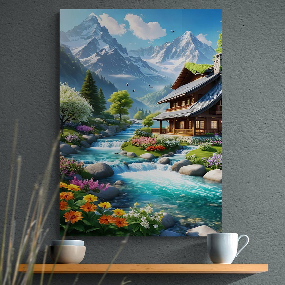 5D Diamond Painting AB Steine Fantastic Landscape, Unique-Diamond