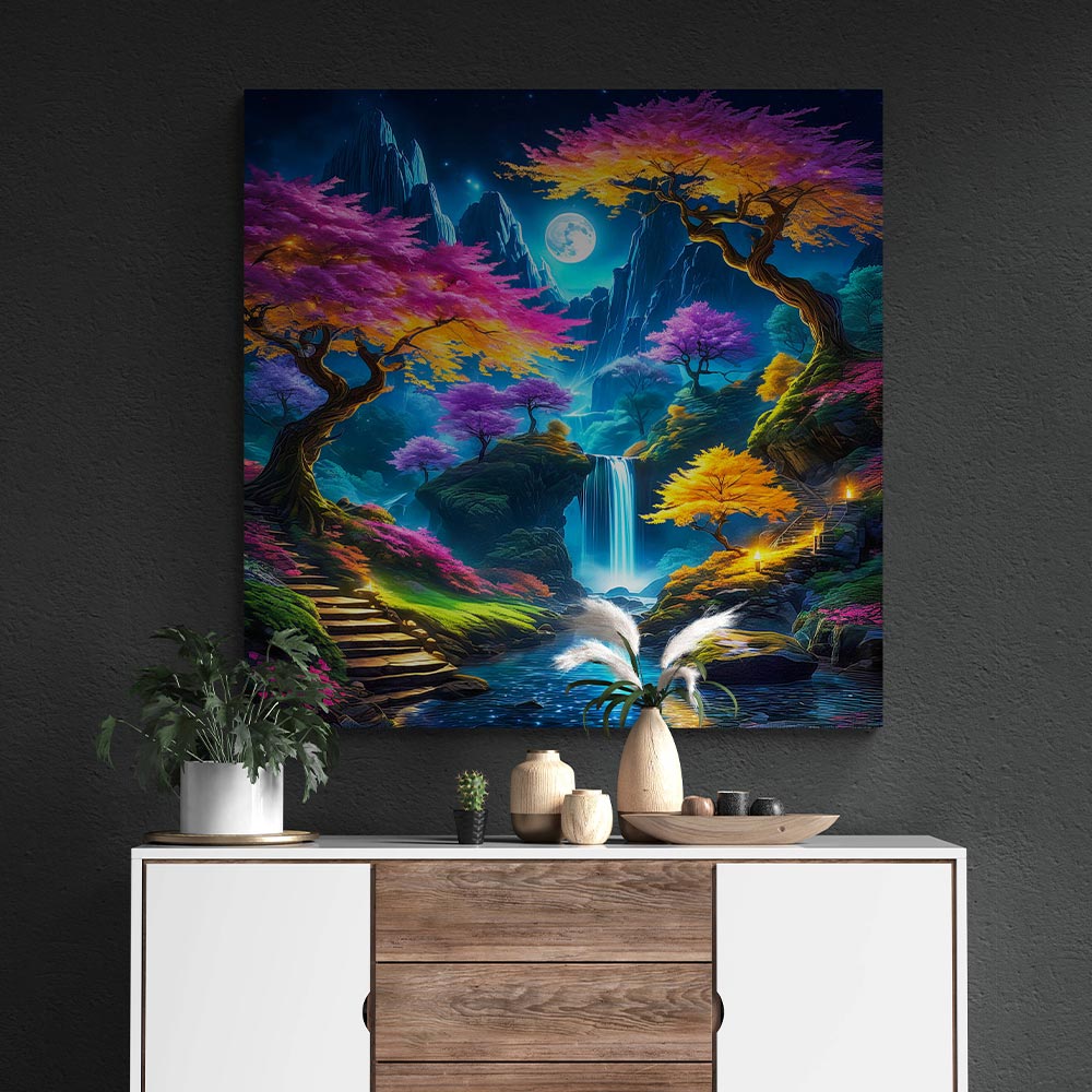 5D Diamond Painting AB Steine Farbige Landschaft, Unique-Diamond