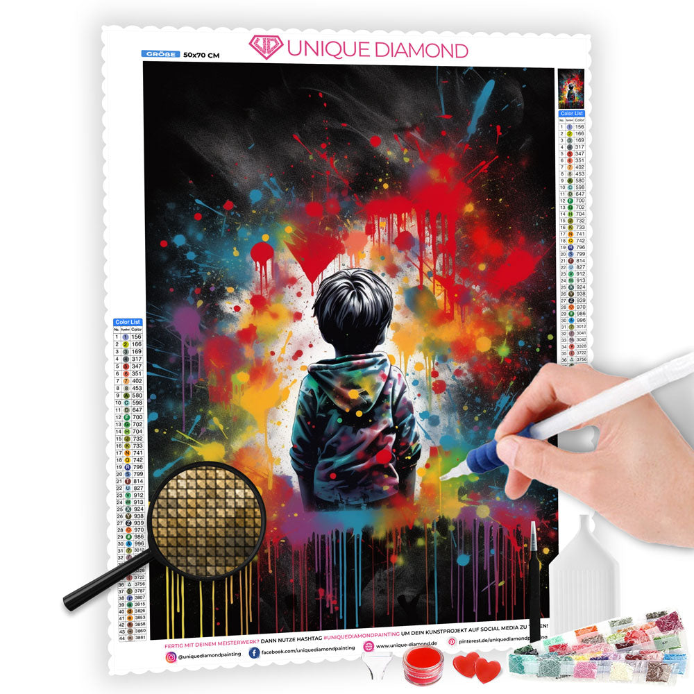 5D Diamond Painting – Lonely Little Boy