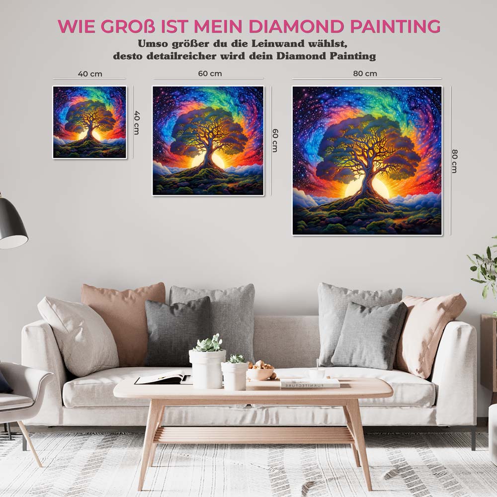 5D Diamond Painting AB Steine Magic Tree, Unique-Diamond