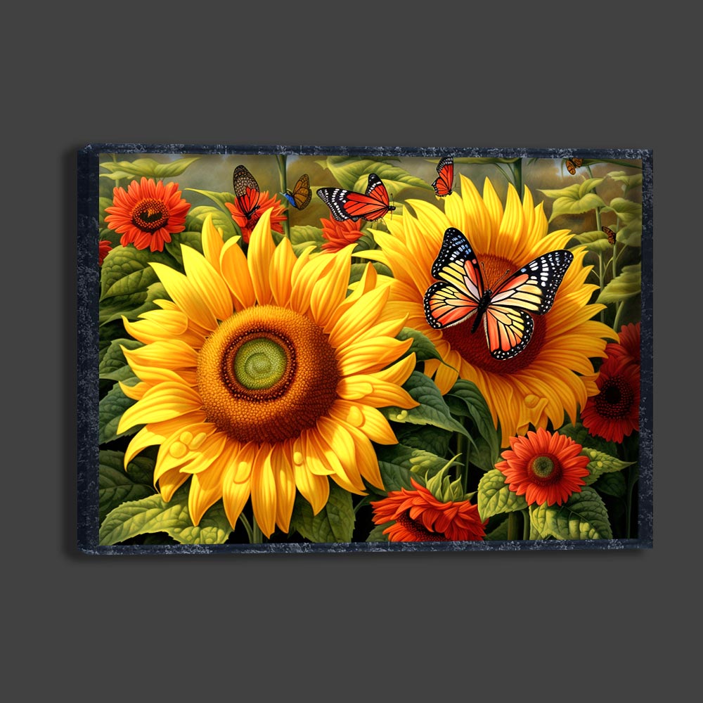 5D Diamond Painting AB Steine Sonnenblumen, Unique-Diamond