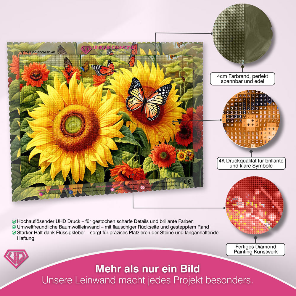 5D Diamond Painting – Sonnenblumen Unique-Diamond
