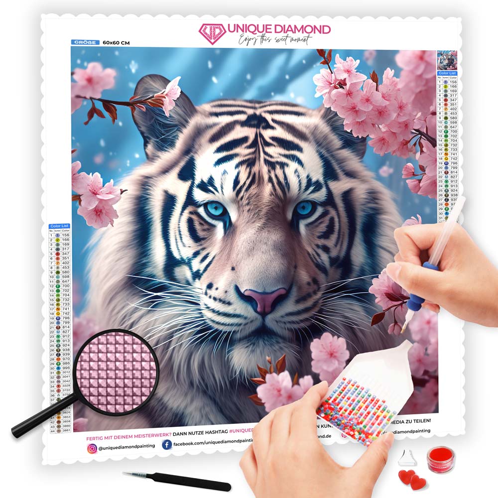 5D Diamond Painting AB Steine Tiger, Unique-Diamond