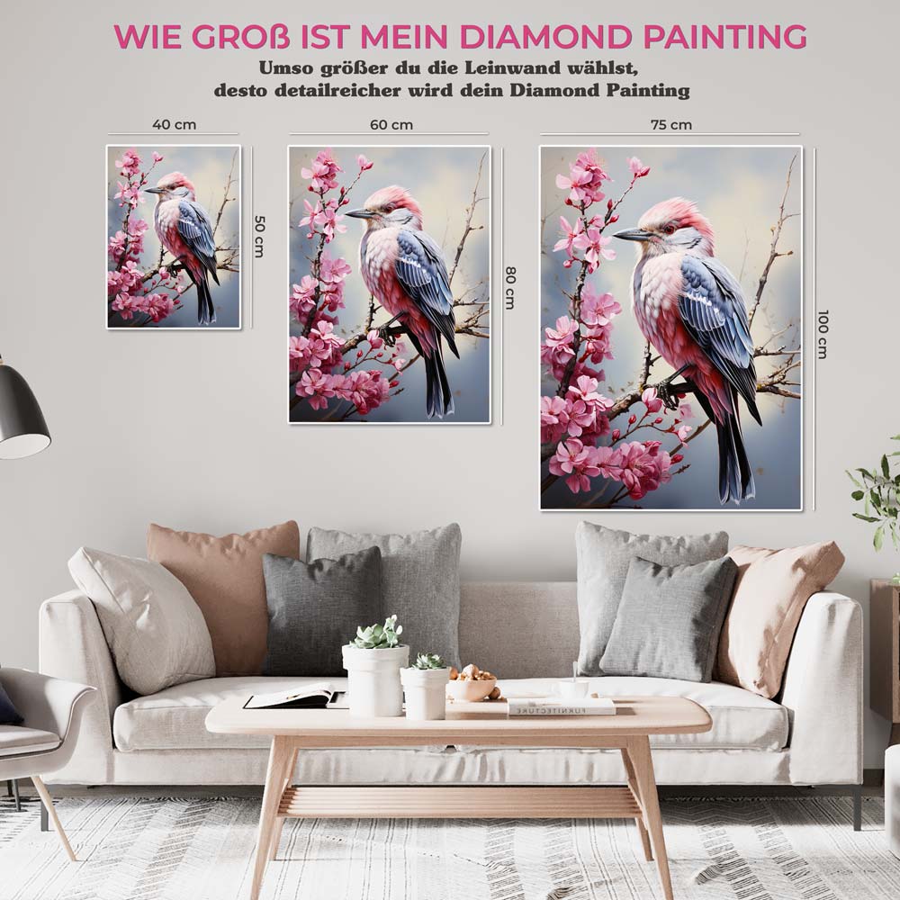 5D Diamond Painting AB Steine Vogel, Unique-Diamond