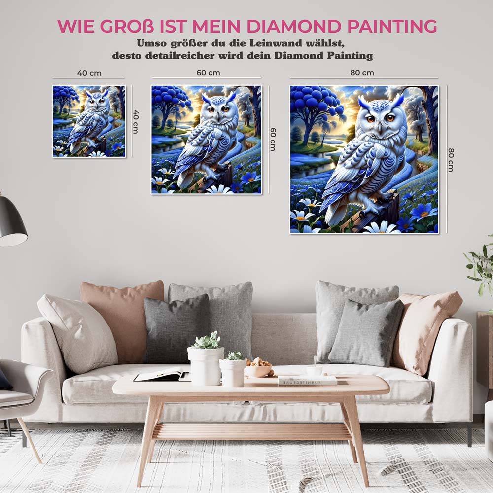 5D Diamond Painting – Blue Owl