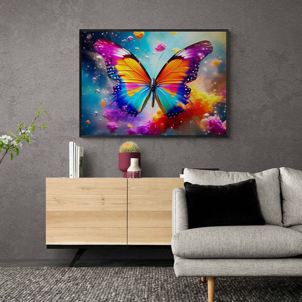 5D Diamond Painting AB Steine Colorful Butterfly, Unique-Diamond