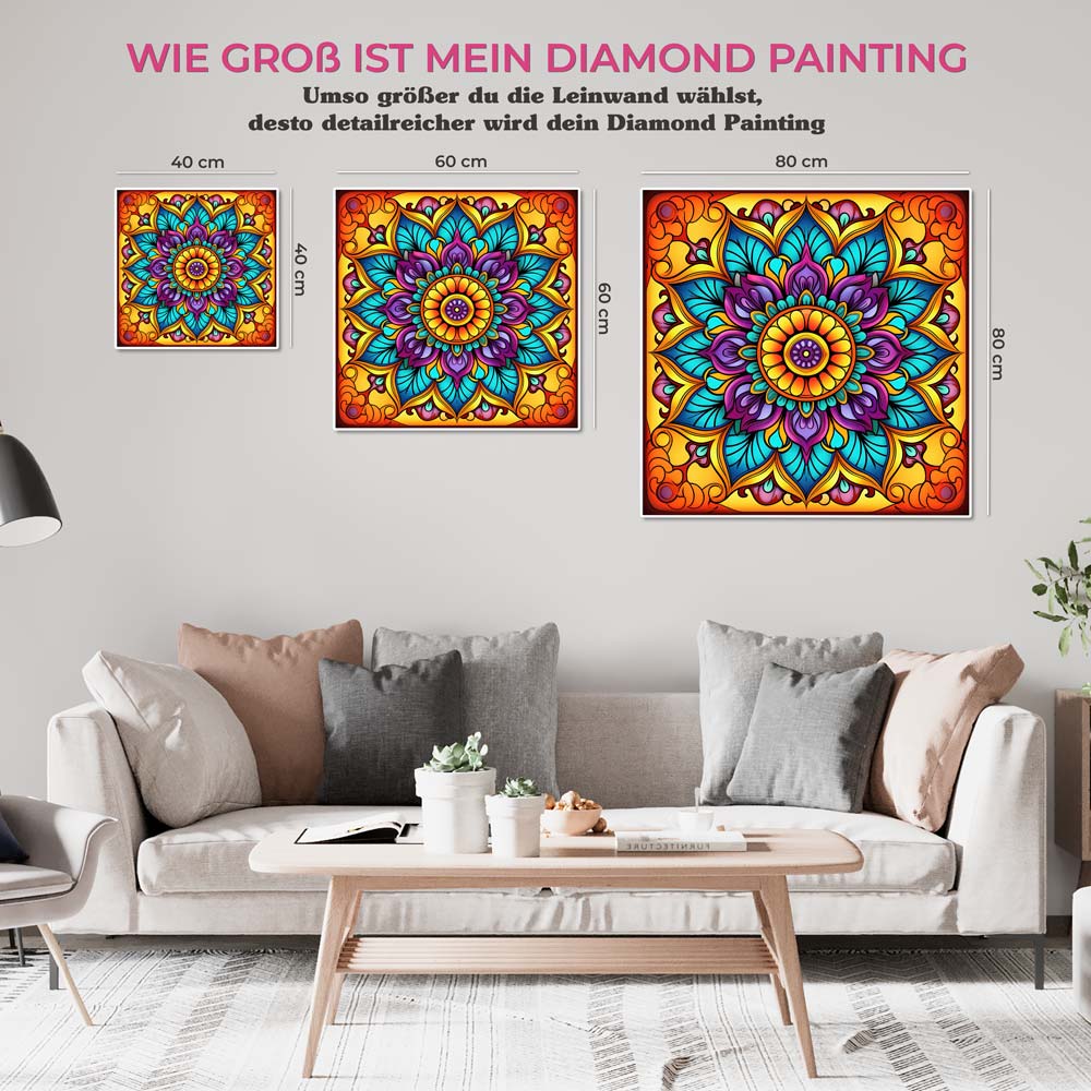 5D Diamond Painting AB Steine Mandala, Unique-Diamond
