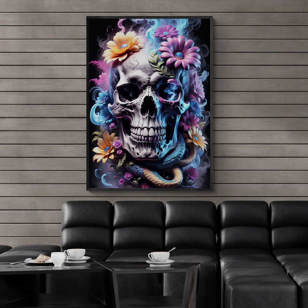 5D Diamond Painting AB Steine Skull, Unique-Diamond