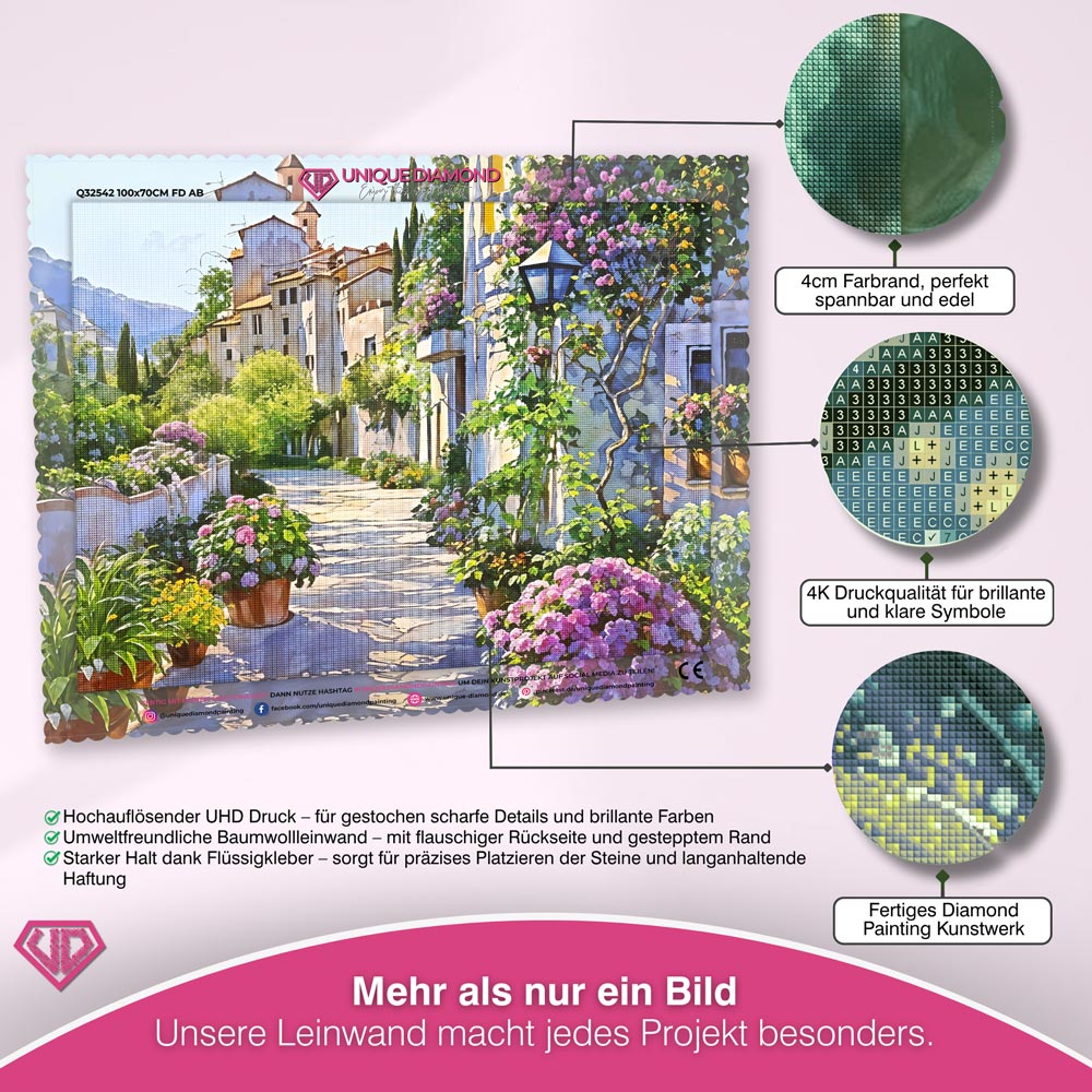 5D Diamond Painting – Blumenweg Unique-Diamond