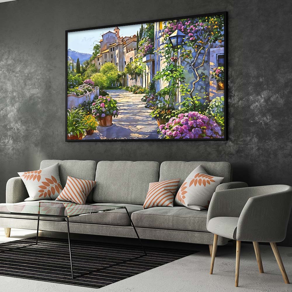 5D Diamond Painting – Blumenweg Unique-Diamond