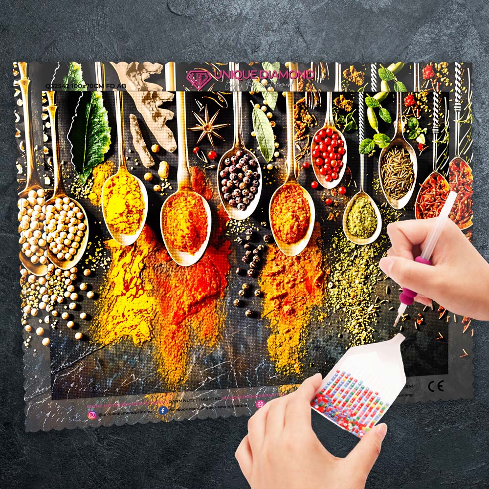5D Diamond Painting – Gewürze Unique-Diamond