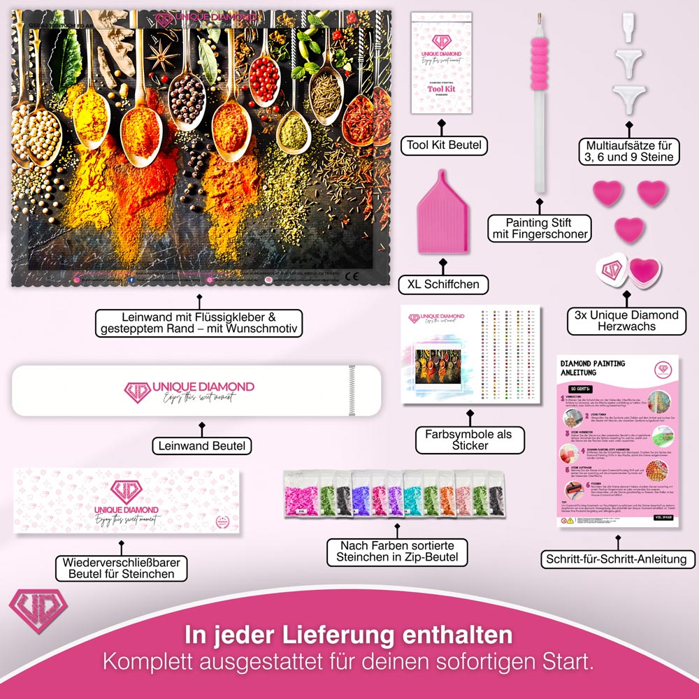 5D Diamond Painting – Gewürze Unique-Diamond
