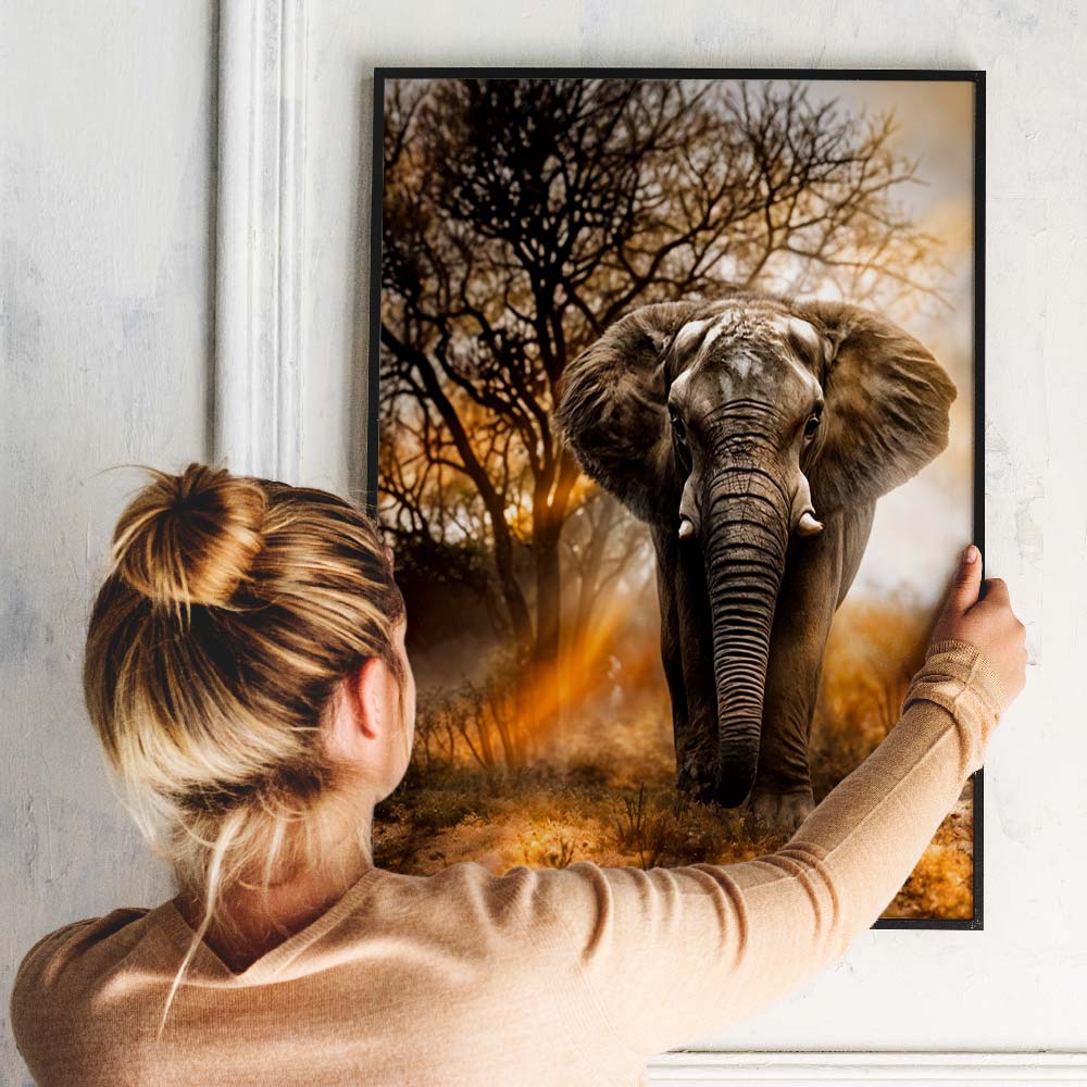 5D Diamond Painting – Afrikanischer Elefant Unique-Diamond