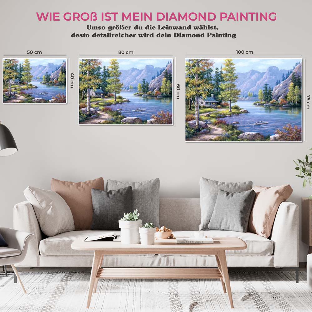 5D Diamond Painting Berg Landschaft - Unique-Diamond