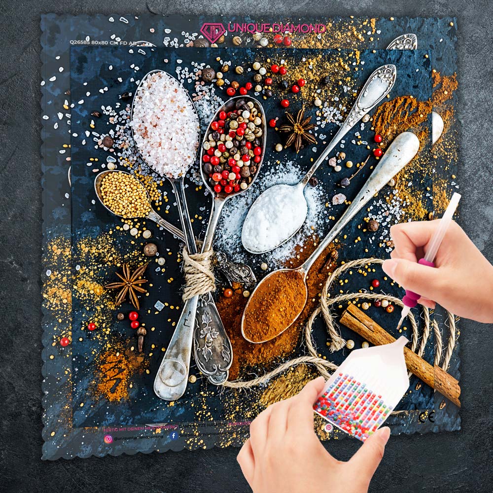 5D Diamond Painting – Gewürze und Salz Unique-Diamond