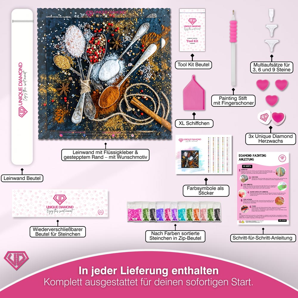 5D Diamond Painting – Gewürze und Salz Unique-Diamond