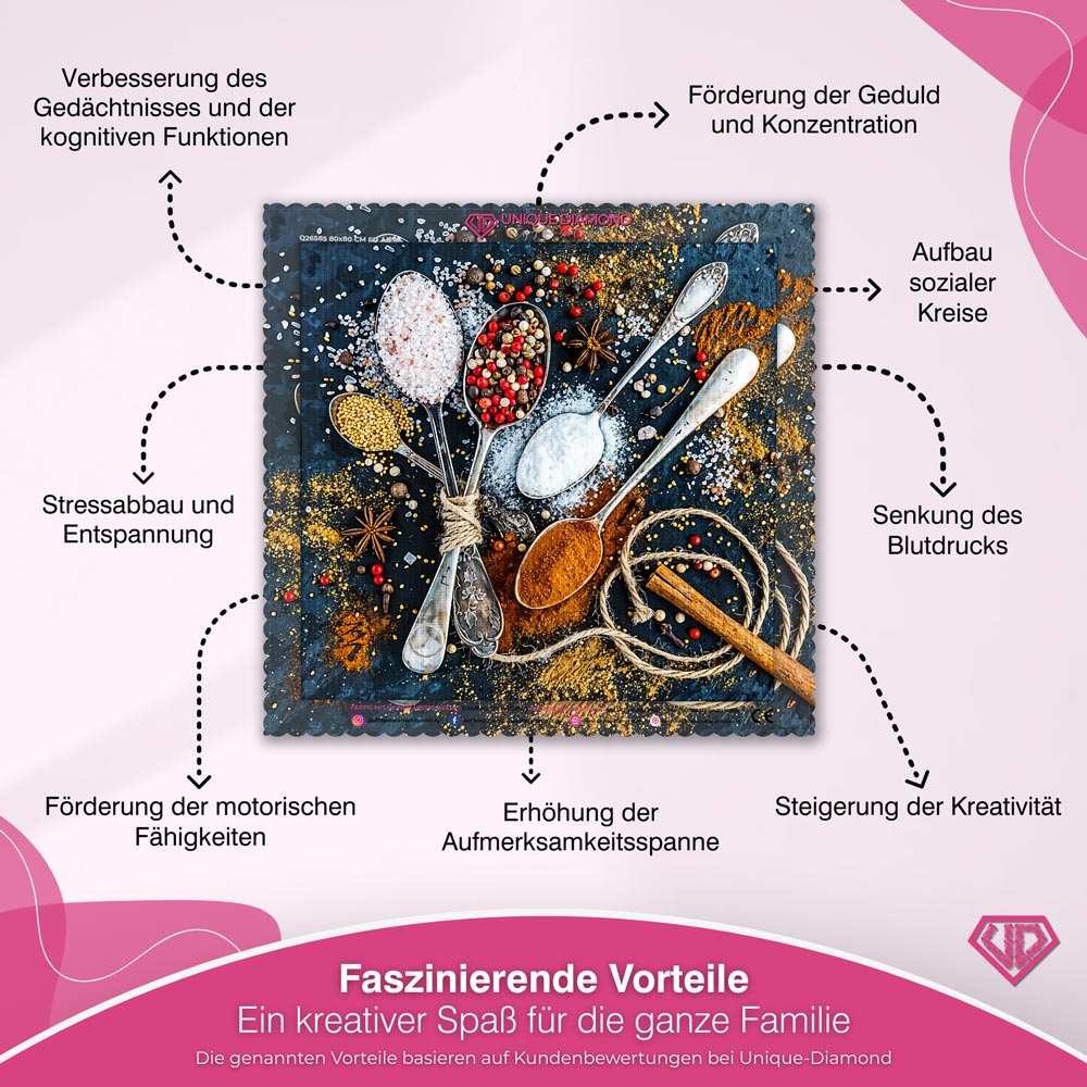 5D Diamond Painting – Gewürze und Salz Unique-Diamond