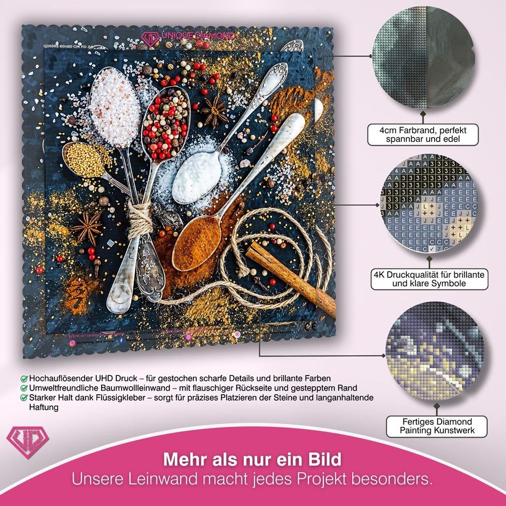 5D Diamond Painting – Gewürze und Salz Unique-Diamond