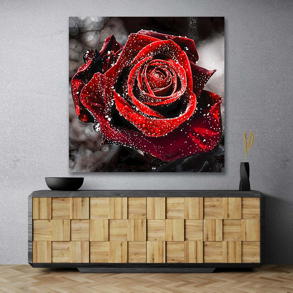 5D Diamond Painting – Rote Rose Unique-Diamond