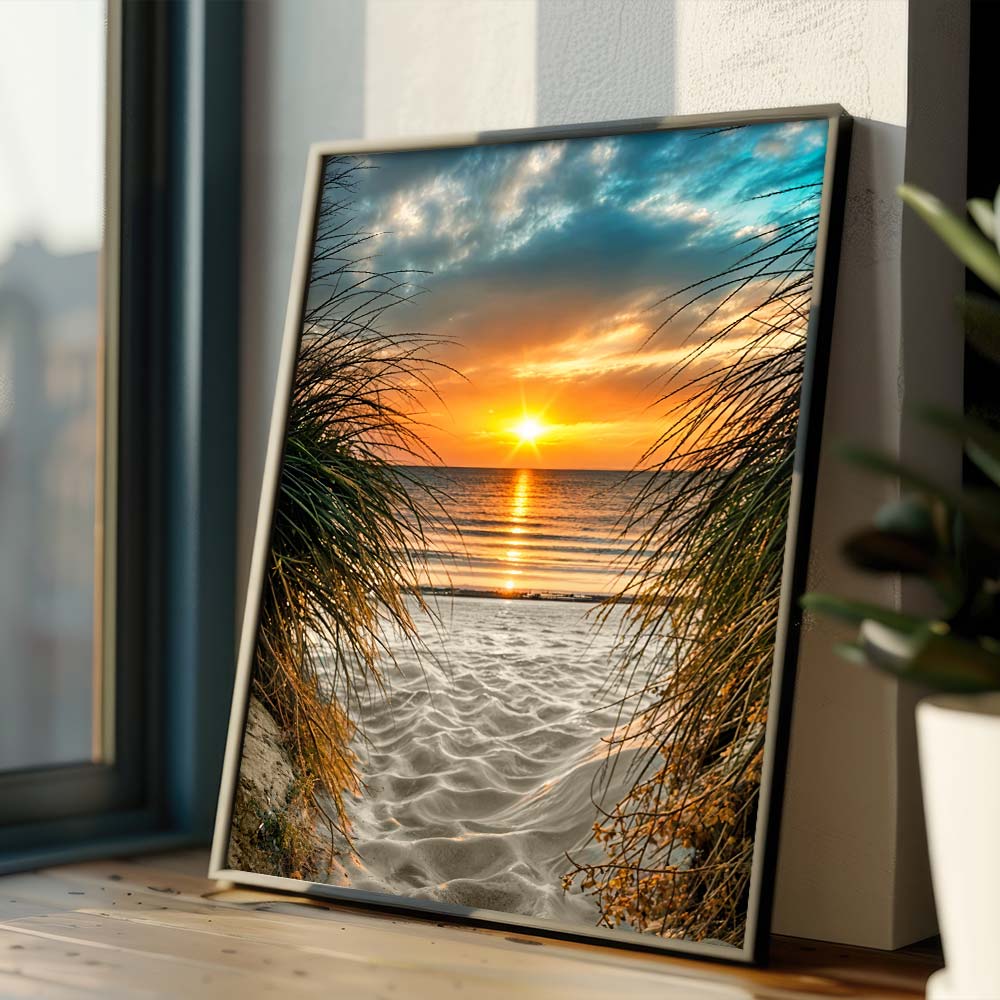 5D Diamond Painting – Sonnenuntergang am Strand Unique-Diamond
