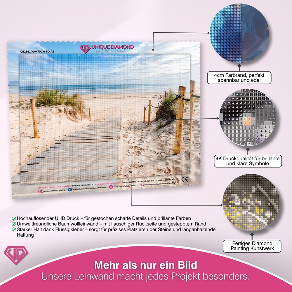 5D Diamond Painting – Weg zum Strand Unique-Diamond