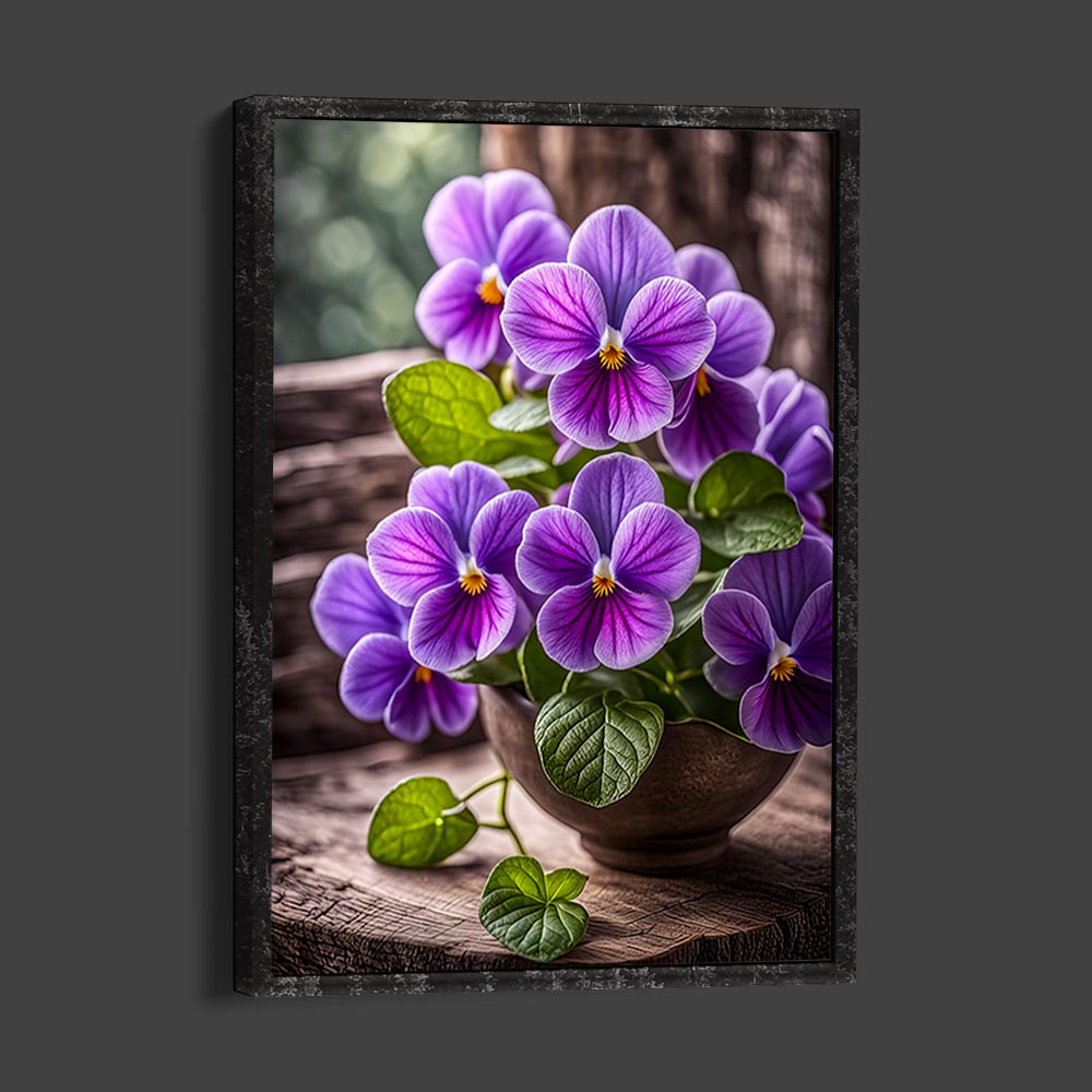 5D Diamond Painting AB Steine Stiefmütterchen, Unique-Diamond