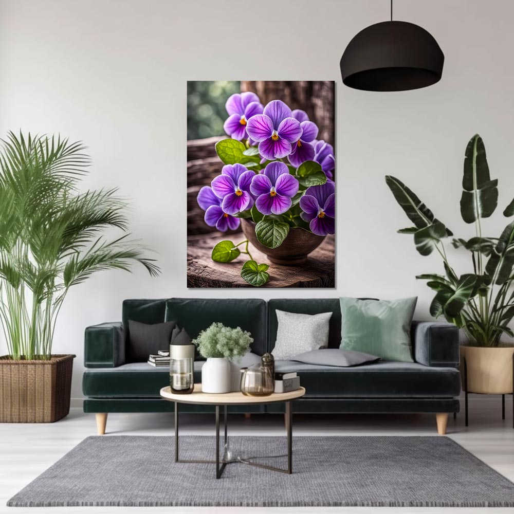 5D Diamond Painting AB Steine Stiefmütterchen, Unique-Diamond