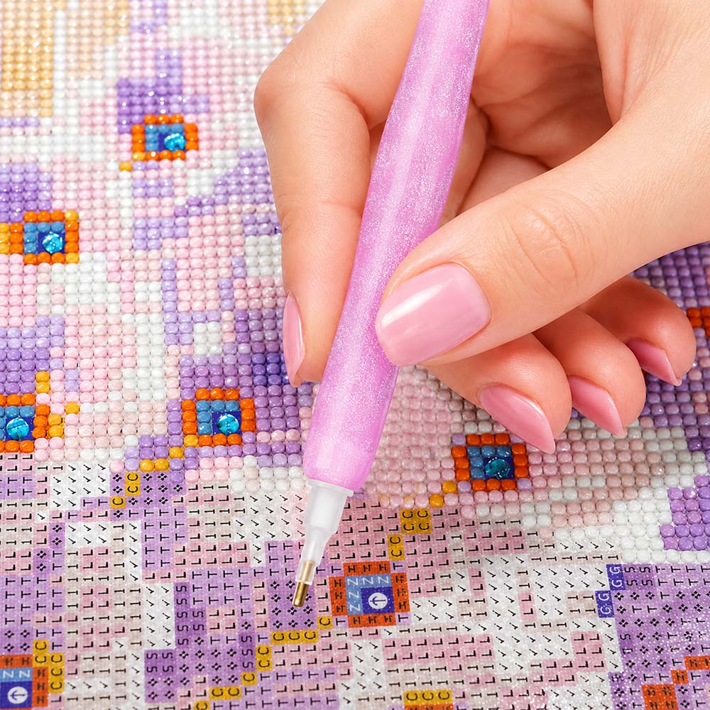 Diamond Painting Ergonomischer Premium-Stift – Pink Aura