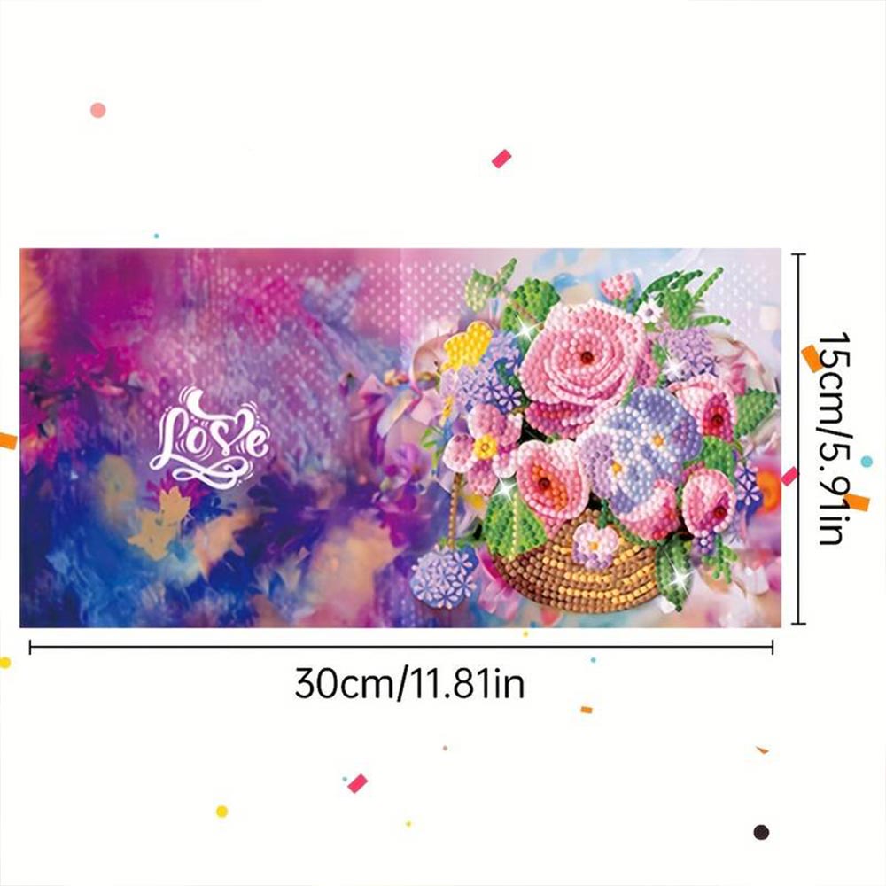 Diamond Painting Grußkarten Blumen 12 Stück, Unique-Diamond