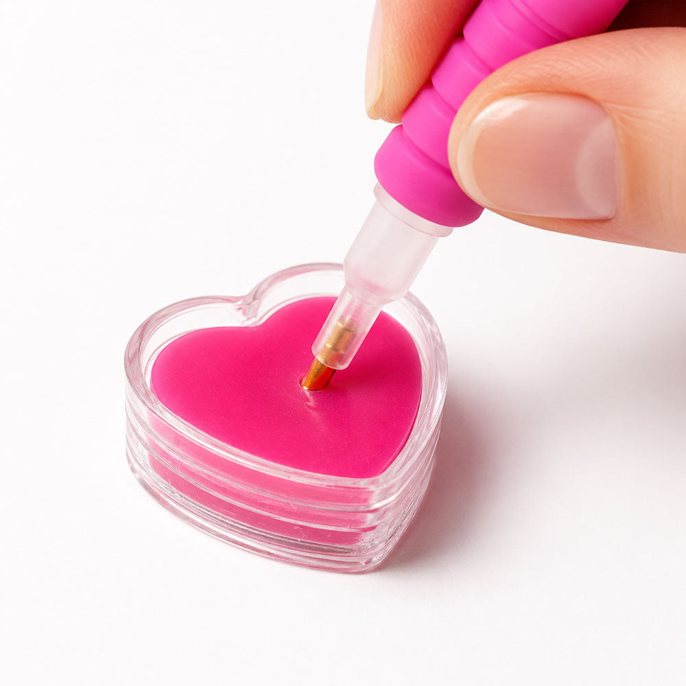 Diamond Painting Premium Wachs – Pink Heart, Unique-Diamond
