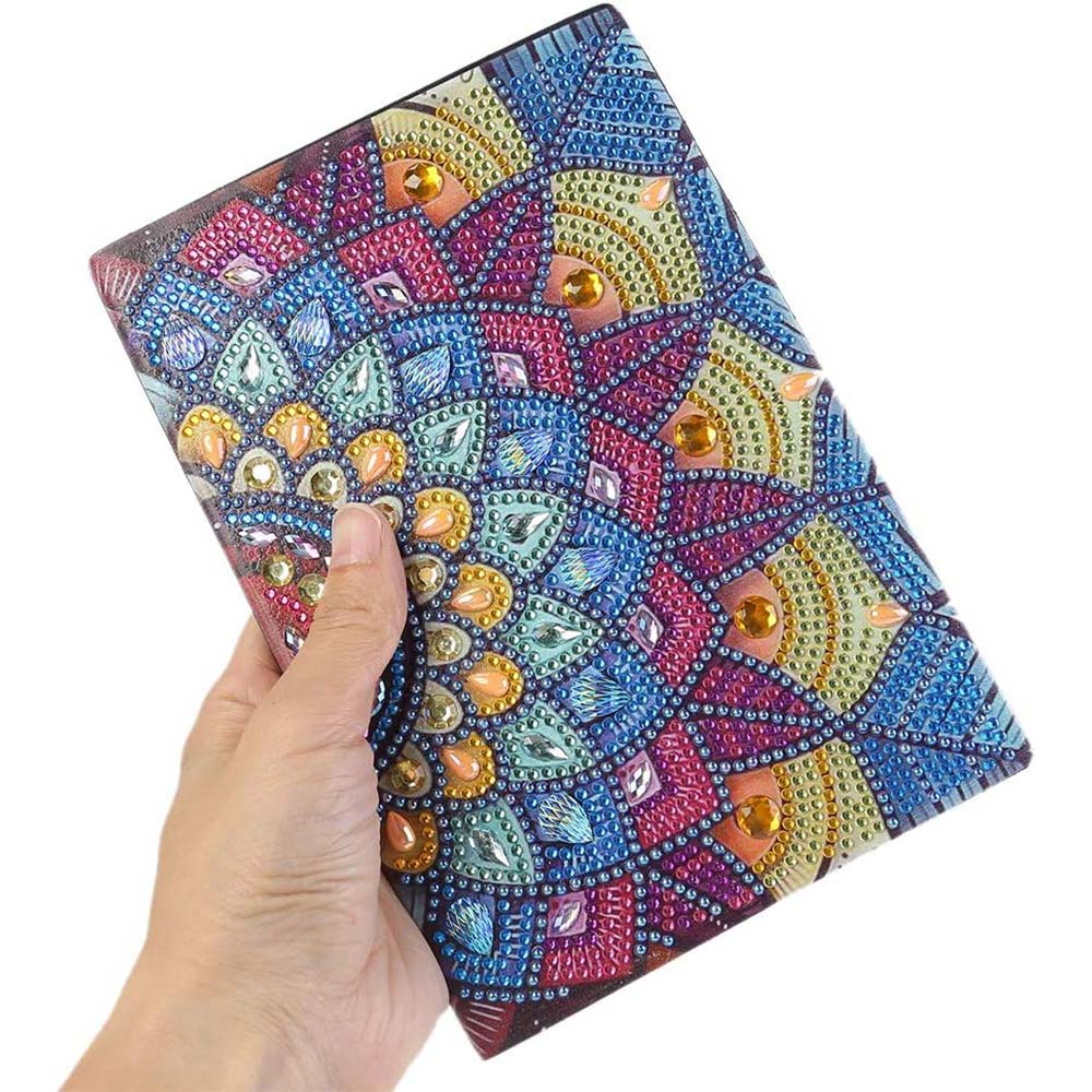 Diamond Painting Notizbuch Mandala Blume, Unique-Diamond