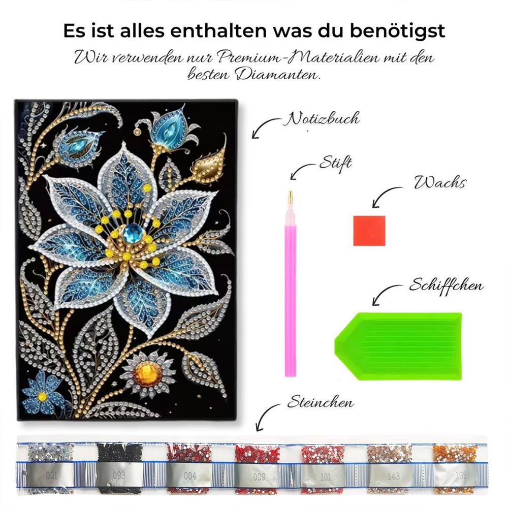 Diamond Painting Notizbuch – Azura Bloom