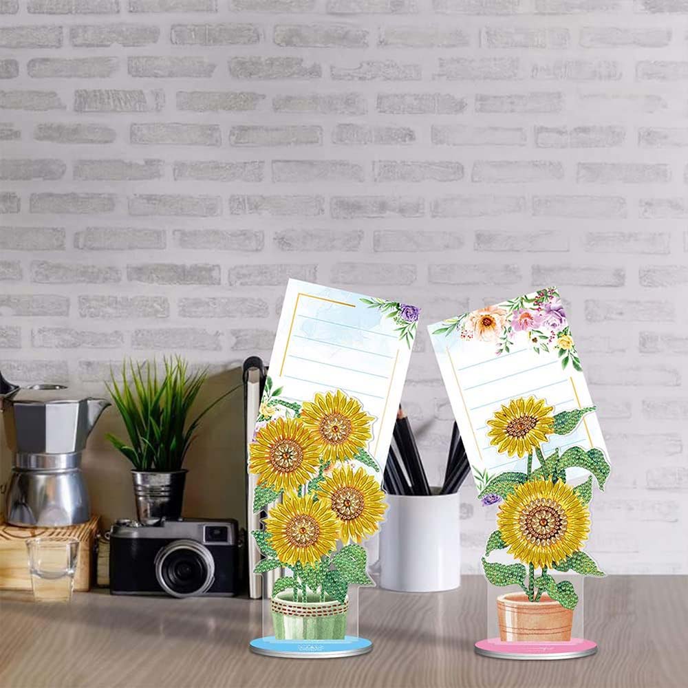 Diamond Painting Notizhalter Sonnenblumen 2 Stück Set, Unique-Diamond
