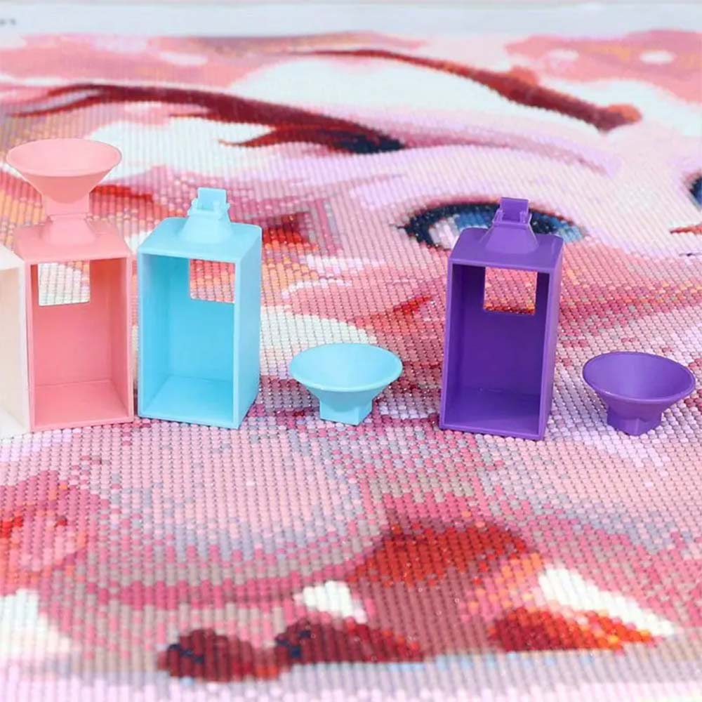 Diamond Painting Organisationsfächer und Trichter