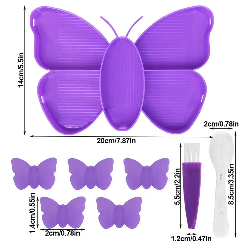 Diamond Painting Profi Werkzeugset Schmetterling 8 Teilig Zubehör, Unique-Diamond