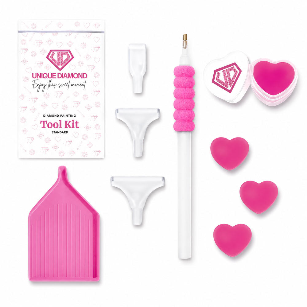 Diamond Painting Werkzeugset Standard in Pink | Unique-Diamond
