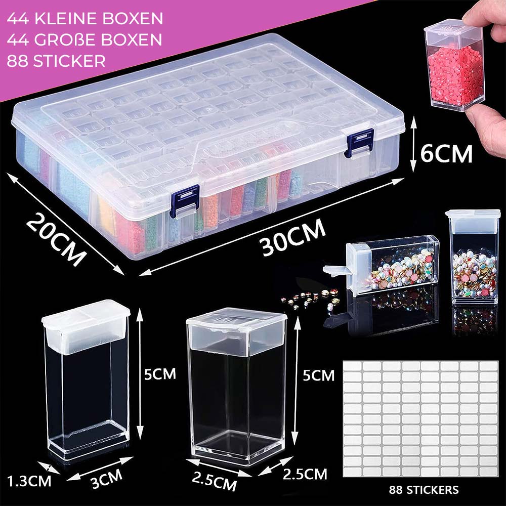 Diamond Painting XXL Aufbewahrungsbox mit 88 Fächer, Unique-Diamond